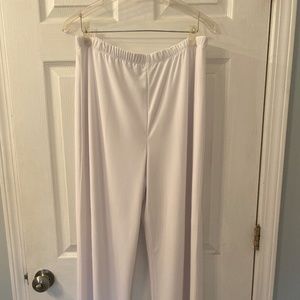 Frank Lyman Design Pull On White Pant Lined Excellent Condition Size 16